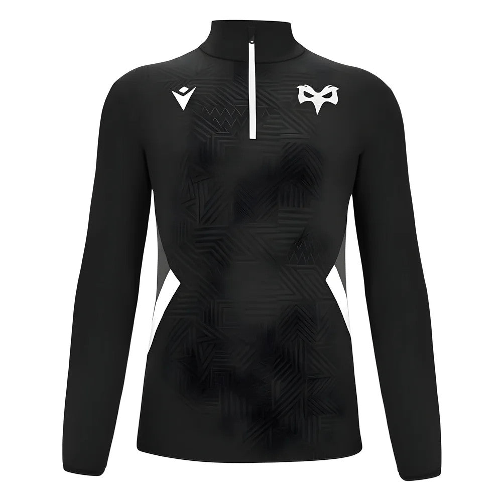 2024-2025 Ospreys Rugby Training 1/4 Zip Top (Black)_2