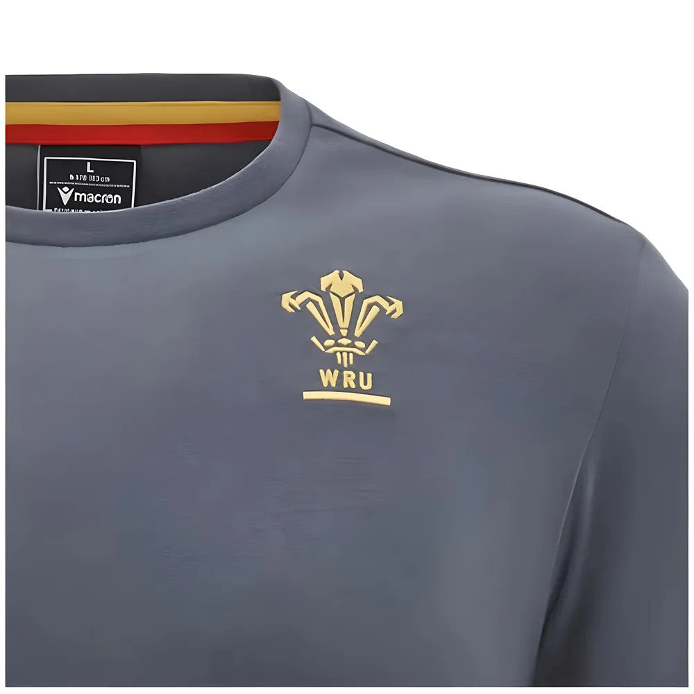2024-2025 Wales Rugby Travel Cotton T-Shirt (Anthracite)_2