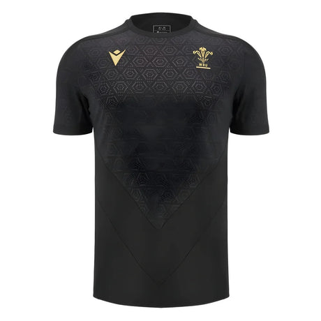 2024-2025 Wales Rugby WRU Poly Training Shirt (Black) - Kids_0