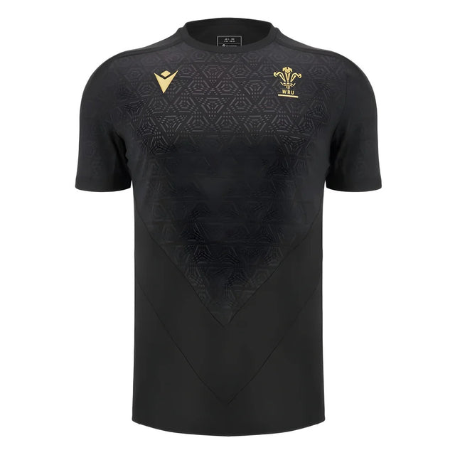 2024-2025 Wales Rugby WRU Poly Training Shirt (Black) - Kids_0