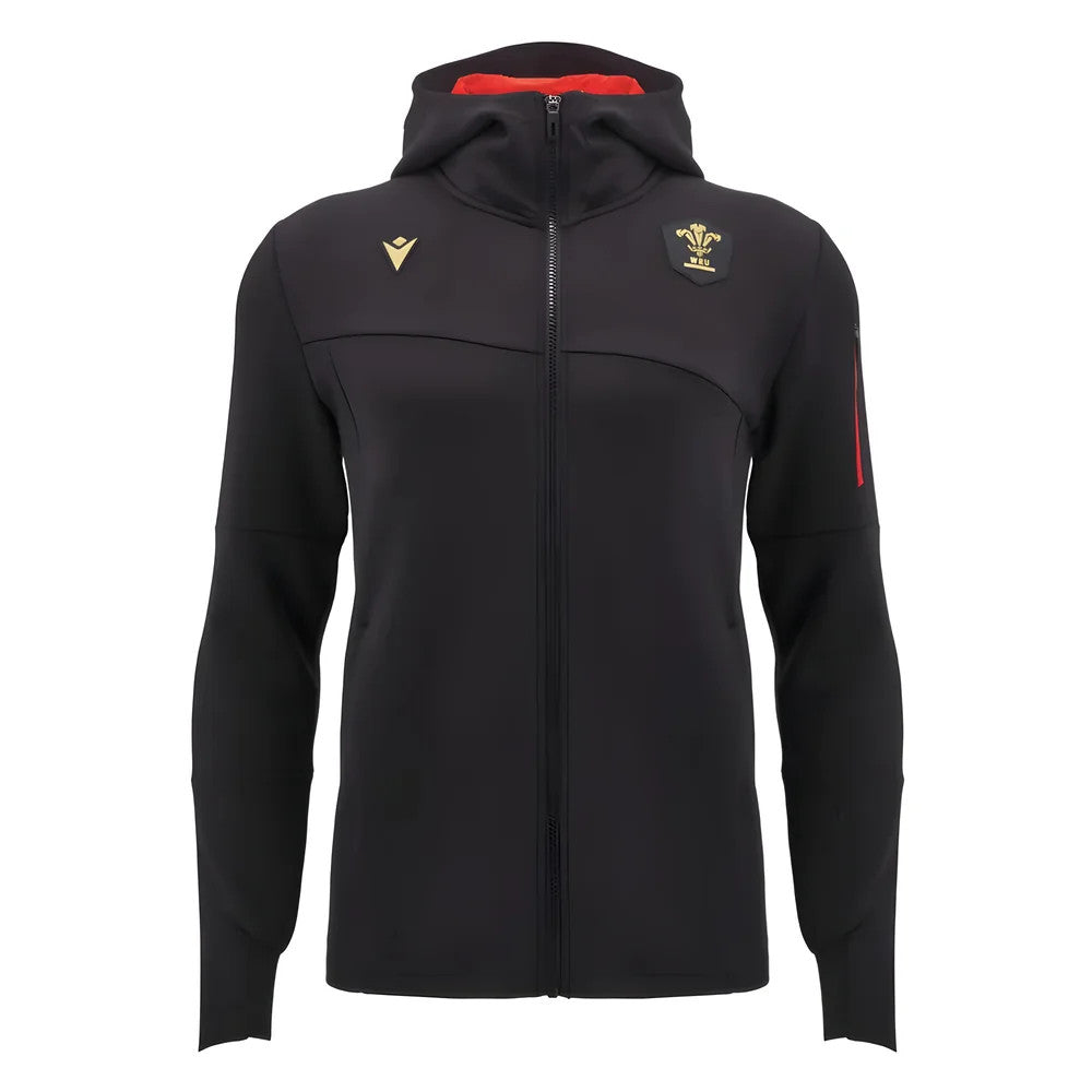 2024-2025 Wales WRU Rugby Ath Full Zip Hoody (Black)_2