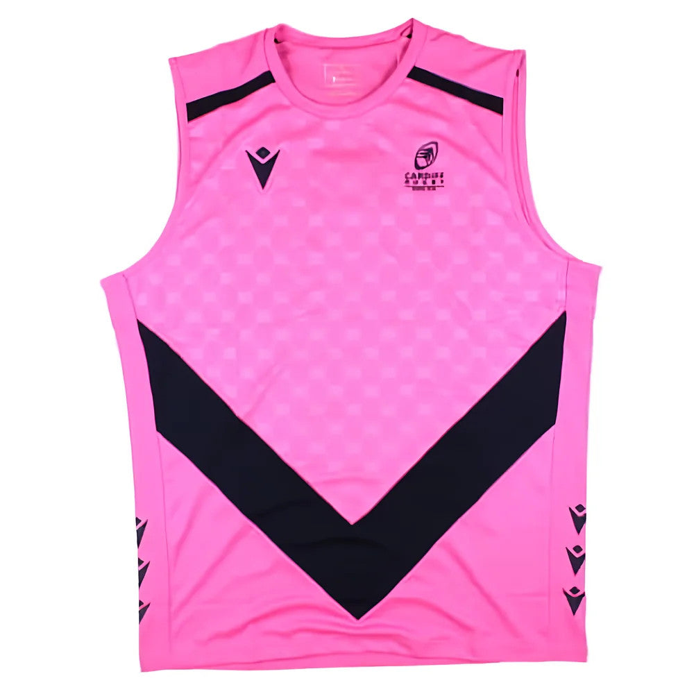 2024-2025 Cardiff Blues Rugby Sleeveless Training Shirt (Pink)_0