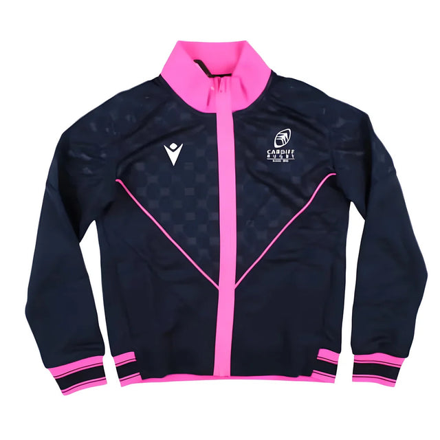 2024-2025 Cardiff Blues Warm Up Anthem Jacket (Navy) - Kids_0