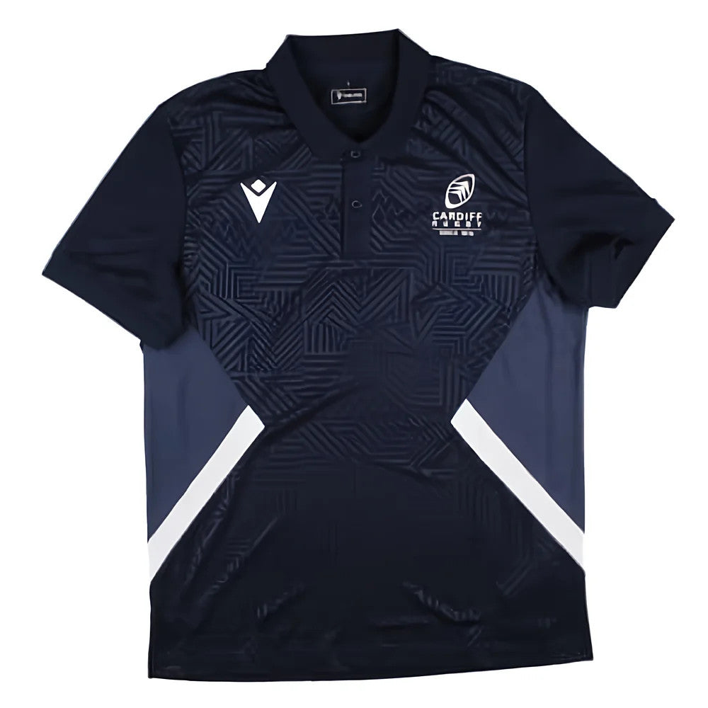 2024-2025 Cardiff Blues Rugby Travel Polo Shirt (Navy)_1