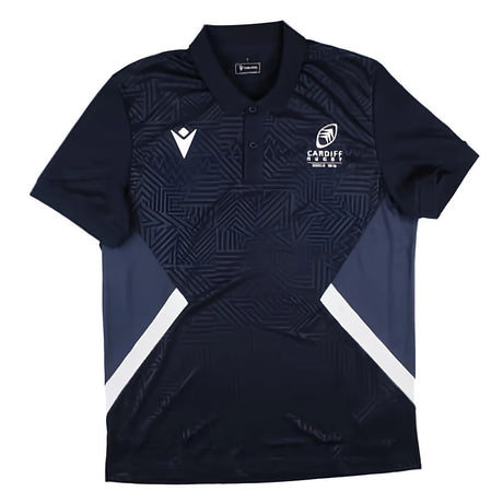 2024-2025 Cardiff Blues Rugby Travel Polo Shirt (Navy)_1