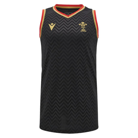 2024-2025 Wales Rugby Training Basketball Singlet (Black)_2
