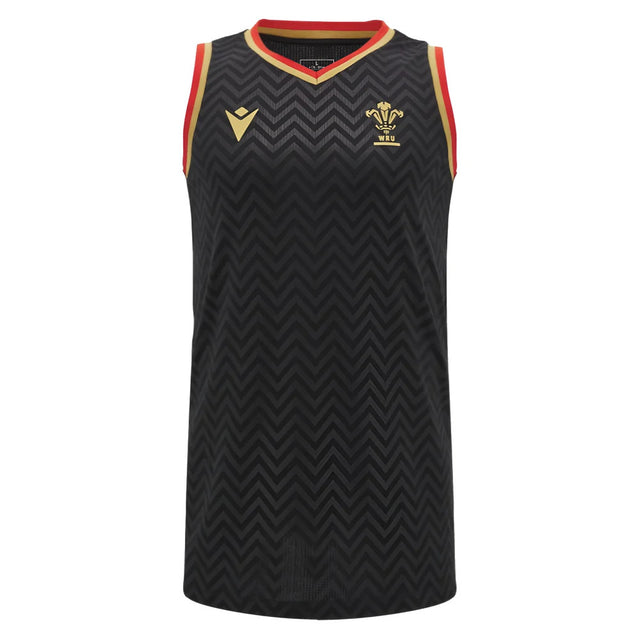 2024-2025 Wales Rugby Training Basketball Singlet (Black)_2
