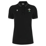 2024-2025 Wales Rugby Travel Polo Shirt (Black) - Womens_0