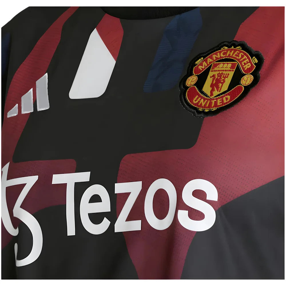 2024-2025 Man Utd Pre-Match Shirt (Black) - Womens_2