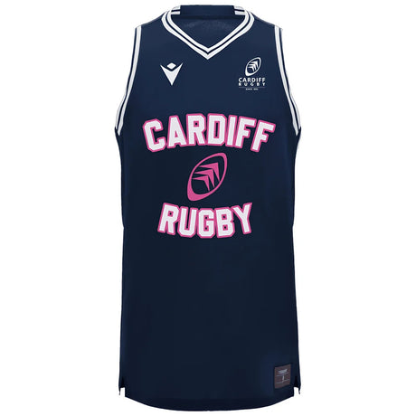2024-2025 Cardiff Blues Rugby Basketball Singlet (Navy)_0