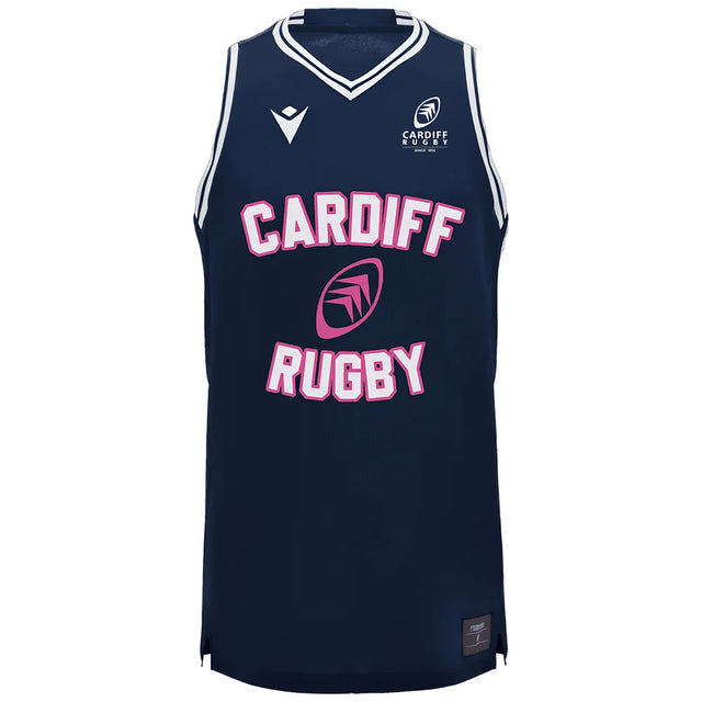 2024-2025 Cardiff Blues Rugby Basketball Singlet (Navy)_0
