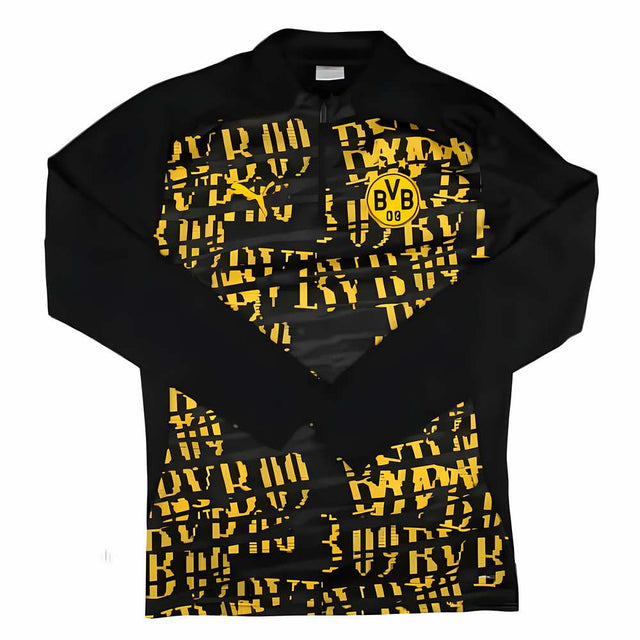 2024-2025 Borussia Dortmund Prematch 1/4 Zip Top (Black)_1