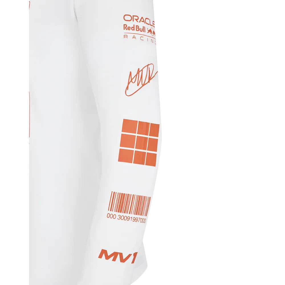 2025 Red Bull Racing Max Verstappen Puzzle L/S T-Shirt (White)_3