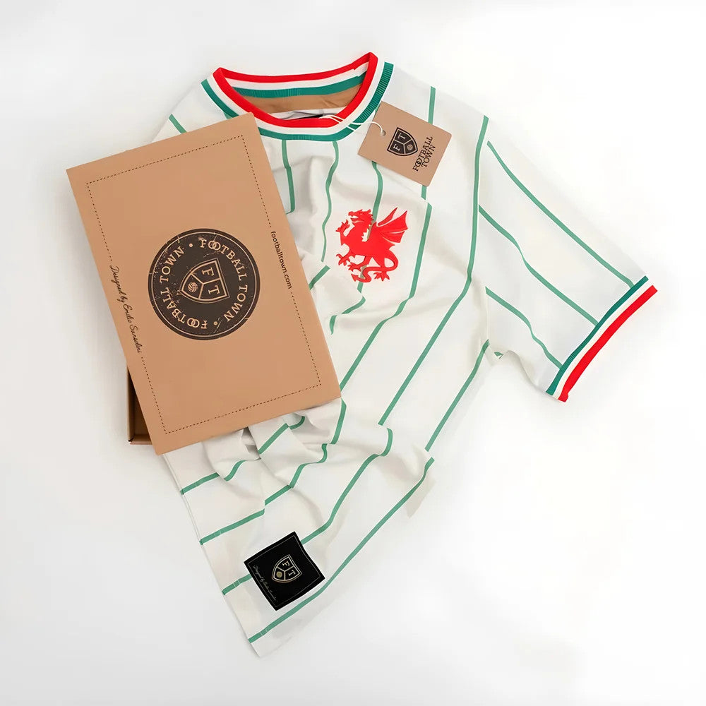 Vintage Wales The Dragon Away Soccer Jersey_4